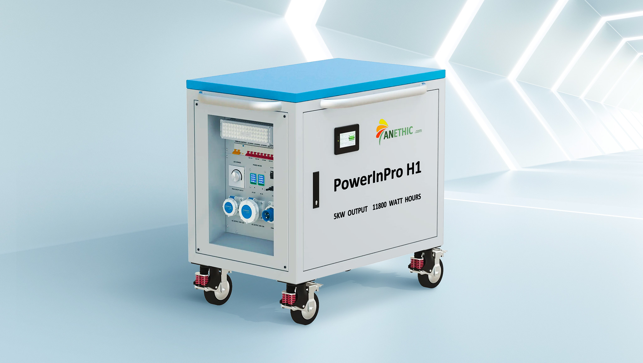 Portable power generator on wheels