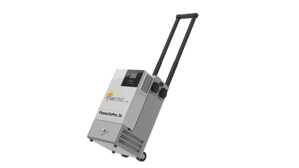 Portable power generator with wheels