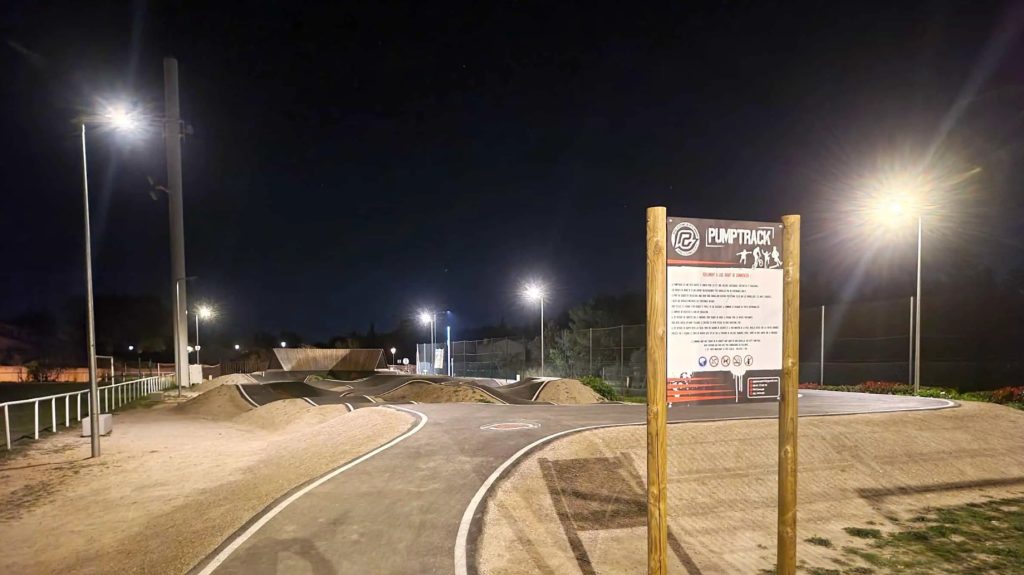 Solar LED Street Lights illuminating urban smart city at night