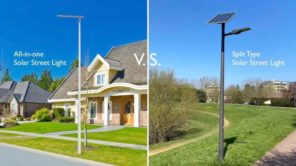 Comparison of two solar street lights